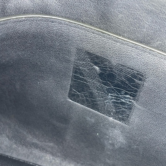 Reed Krakoff Leather Wristlet/Purse, Deep Blue&Black Color - Picture 4 of 16